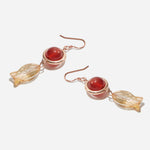 Load image into Gallery viewer, Handmade Charm Crystal and Red Natural Agate Earrings - Enchanted Fish Harmony Earrings