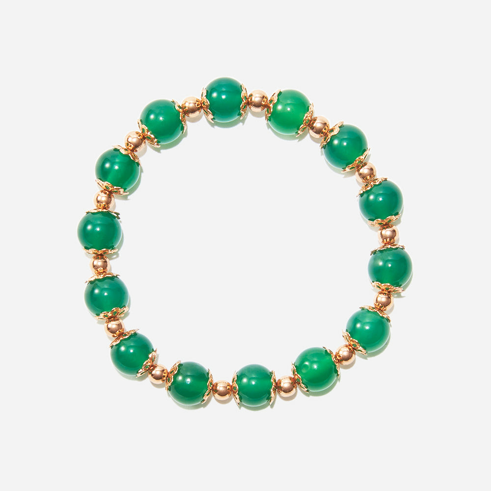 Handmade Natural Green Jade Stones Bracelets - Nurturing Jade Glow