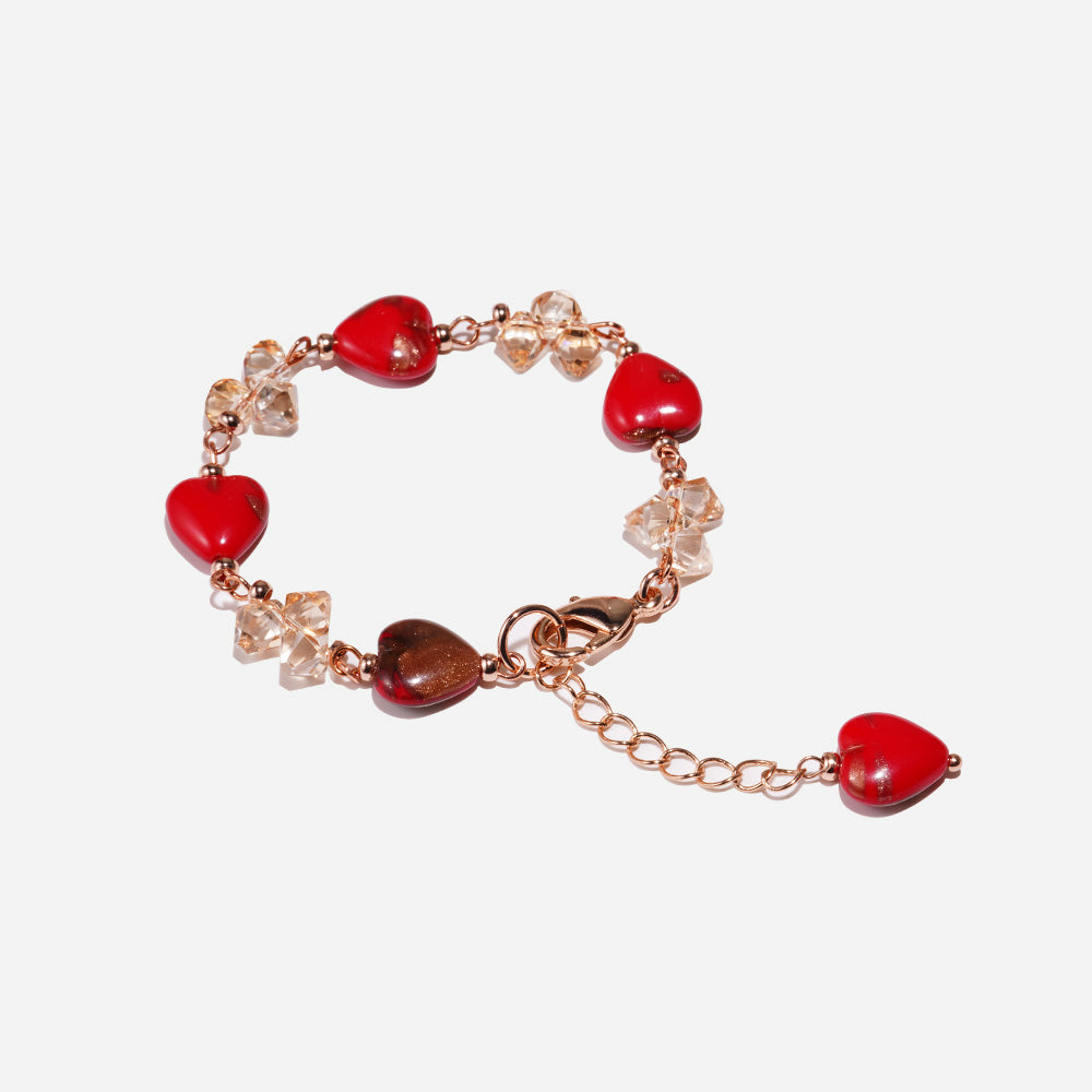 Handmade Czech Crystal Beads Bracelet - Passionate Love Affair Bracelet