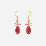 Load image into Gallery viewer, Handmade Czech Crystal Earrings - Imperial Plum Blossom Earrings