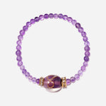 Load image into Gallery viewer, Amethyst Whispers Bracelet Czech Glass Beads Swarovski Crystals
