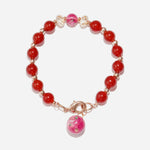 Load image into Gallery viewer, Cheery Trek Bracelet Czech Glass Beads Swarovski Crystals
