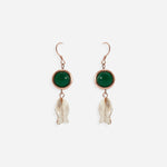 Load image into Gallery viewer, Handmade Czech Crystal Earrings - Emerald Seascape