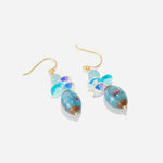 Load image into Gallery viewer, Sapphire Serenade Earrings Czech Glass Beads Swarovski Crystals
