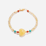 Load image into Gallery viewer, Golden Sunlight Bracelet Czech Glass Beads Swarovski Crystals
