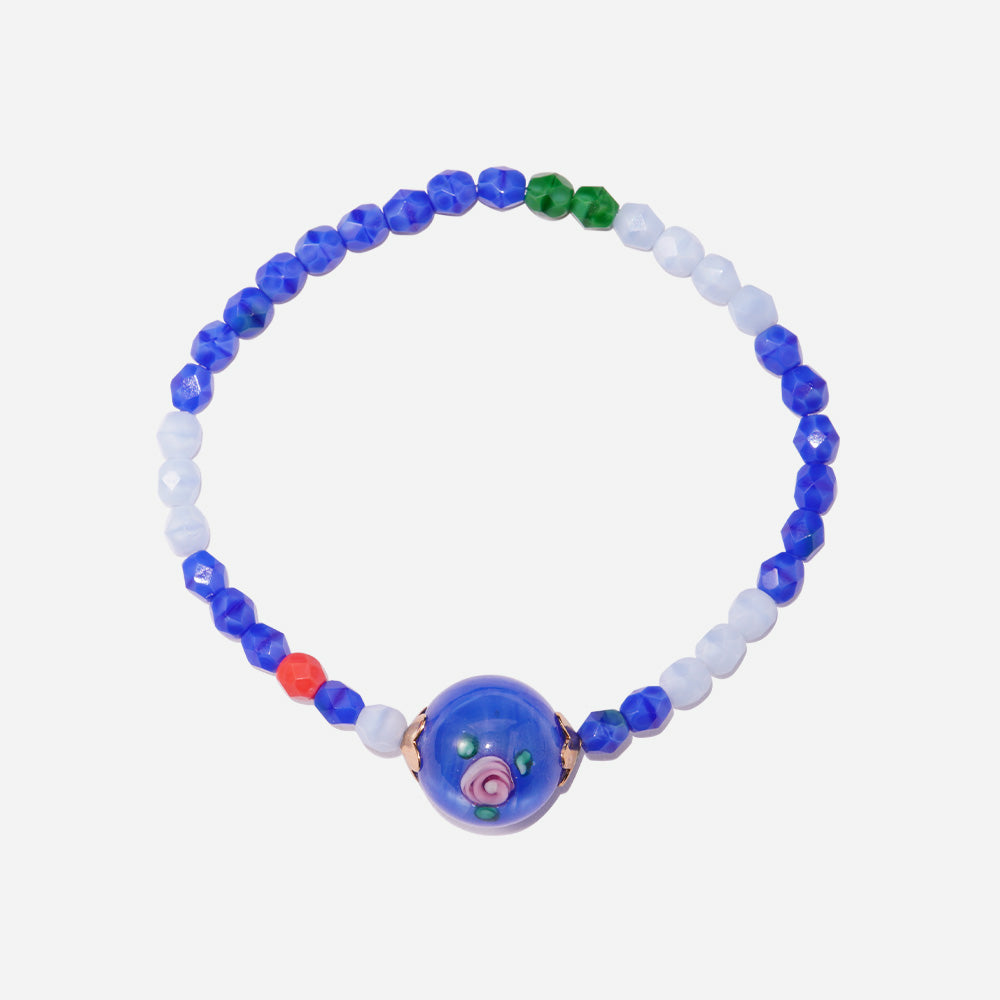 Handmade Czech Crystal Beads Bracelet - Azure Harmony Bracelet