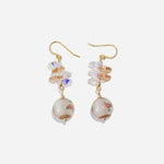 Load image into Gallery viewer, White Majesty Earrings Czech Glass Beads Swarovski Crystals
