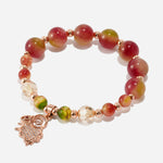 Load image into Gallery viewer, Garnet Glow Bracelet Czech Glass Beads Swarovski Crystals
