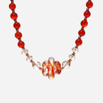 Load image into Gallery viewer, Handmade Czech Crystal Beads Necklace - Scarlet Czech Chic Crystal Sweater Chain