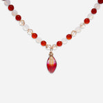 Load image into Gallery viewer, Handmade Czech Crystal Beads Long Chain  - Scarlet Weave Elegance