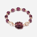 Load image into Gallery viewer, Amethyst Harmony Bracelet Czech Glass Beads Swarovski Crystals
