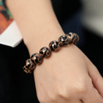 Load image into Gallery viewer, Shadowed Opulence Bracelet Czech Glass Beads Swarovski Crystals
