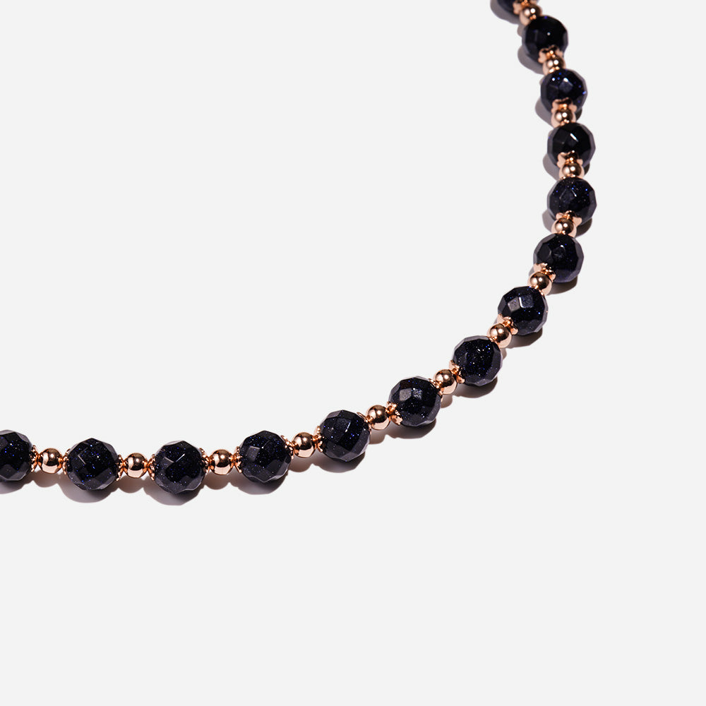 Handmade Czech Crystal Beads Long Chain - Midnight Cozy Elegance Chain