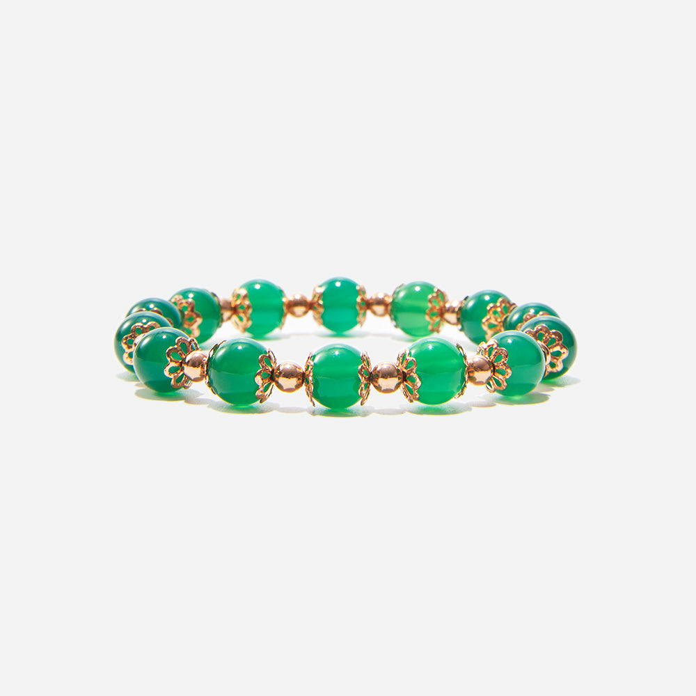 Handmade Natural Green Jade Stones Bracelets - Nurturing Jade Glow