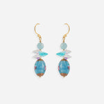 Load image into Gallery viewer, Sapphire Serenade Earrings Czech Glass Beads Swarovski Crystals
