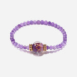 Load image into Gallery viewer, Amethyst Whispers Bracelet Czech Glass Beads Swarovski Crystals
