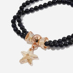 Load image into Gallery viewer, Handmade Czech Crystal Beads Bracelet - Starry Noir Elegance Bracelet