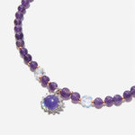 Load image into Gallery viewer, Amethyst Radiance Bracelet Czech Glass Beads Swarovski Crystals
