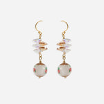 Load image into Gallery viewer, White Majesty Earrings Czech Glass Beads Swarovski Crystals
