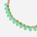 Load image into Gallery viewer, Handmade Czech Glass Crystal Beads Necklace - Verdant Melon Breeze
