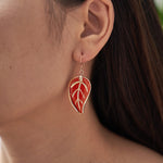 Load image into Gallery viewer, Handmade Czech Glass Crystal Earrings - Golden Leaf Harmony Earrings