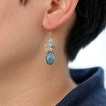 Load image into Gallery viewer, Sapphire Serenade Earrings Czech Glass Beads Swarovski Crystals
