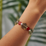 Load image into Gallery viewer, Handmade Czech Glass Beads and Silver Bracelets - Verdant Whimsy