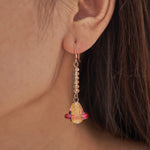 Load image into Gallery viewer, Handmade Czech Glass Beads Crystal Earrings - Sky Pink Odyssey