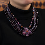 Load image into Gallery viewer, Purple Majesty Necklace Czech Glass Beads Swarovski Crystals
