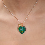 Load image into Gallery viewer, Enchantment Heart Necklace Czech Glass Beads Swarovski Crystals
