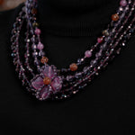 Load image into Gallery viewer, Purple Majesty Necklace Czech Glass Beads Swarovski Crystals
