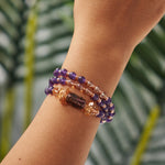 Load image into Gallery viewer, Plum Passion Bracelet Czech Glass Beads Swarovski Crystals
