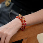 Load image into Gallery viewer, Ruby Odyssey Bracelet Czech Glass Beads Swarovski Crystals
