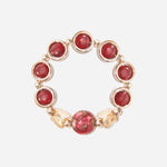Load image into Gallery viewer, Handmade Czech Glass Beads Crystal Bracelets - Ruby Gilded Radiance Bracelet