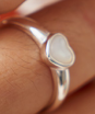 Load image into Gallery viewer, Handmade Silver Ring Graceful Radiance: Serene Heart