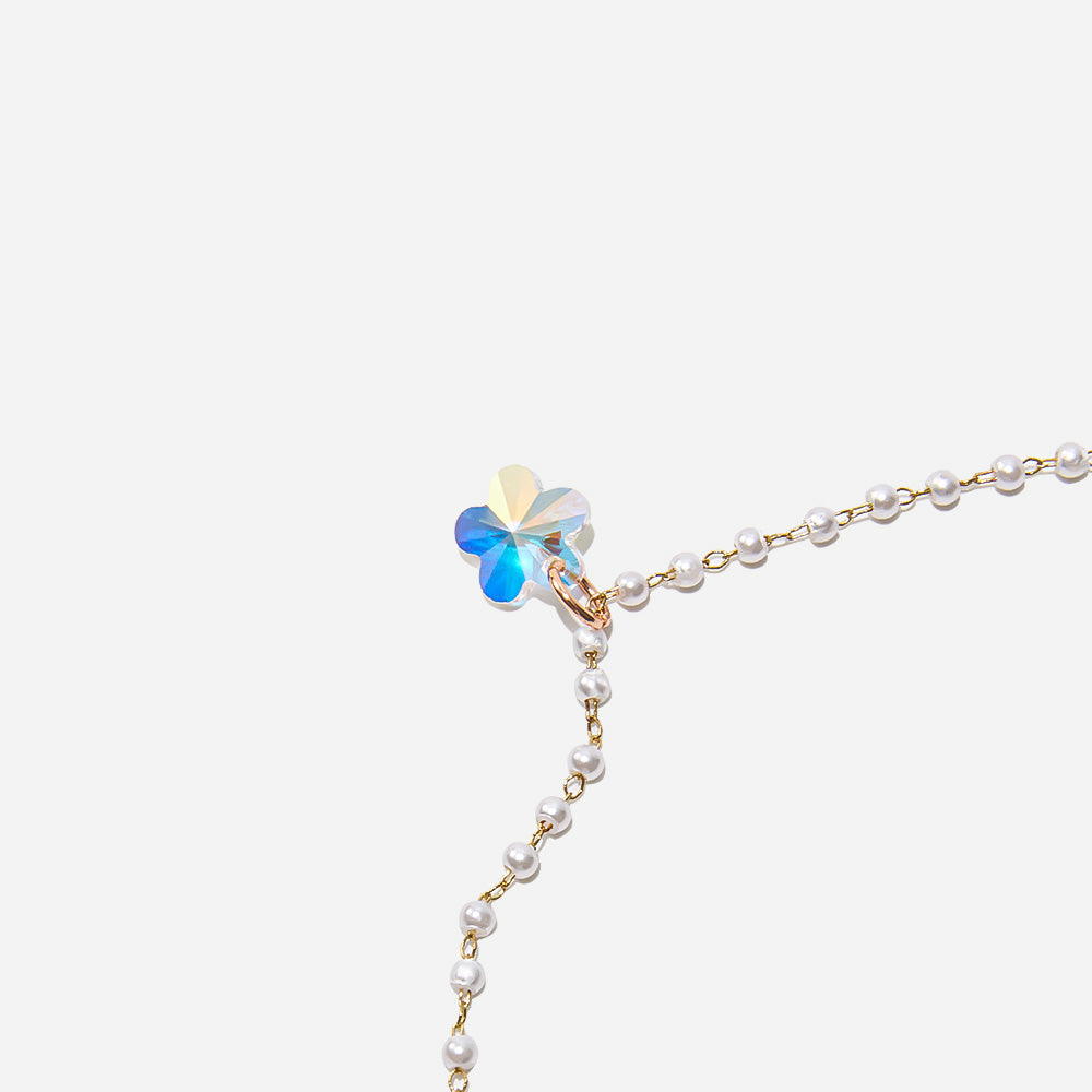 Handmade Czech Glass Beads Crystal Necklace - Azure Enchantment